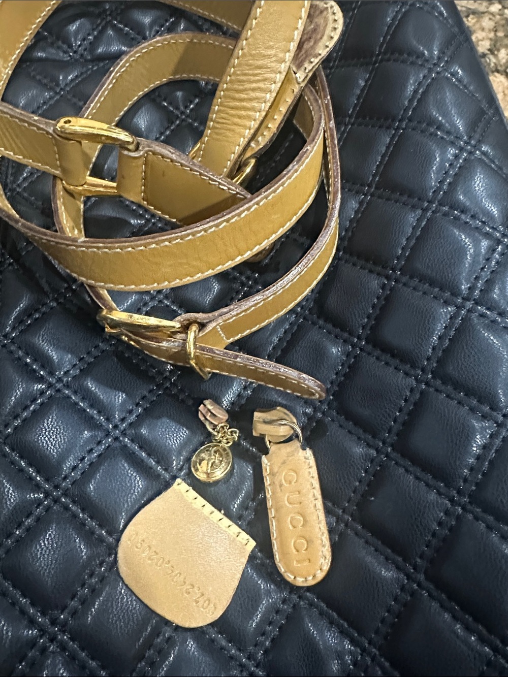 Gucci parts - crossbody Leather Shoulder Strap and Gold Hardware